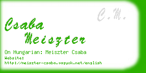 csaba meiszter business card